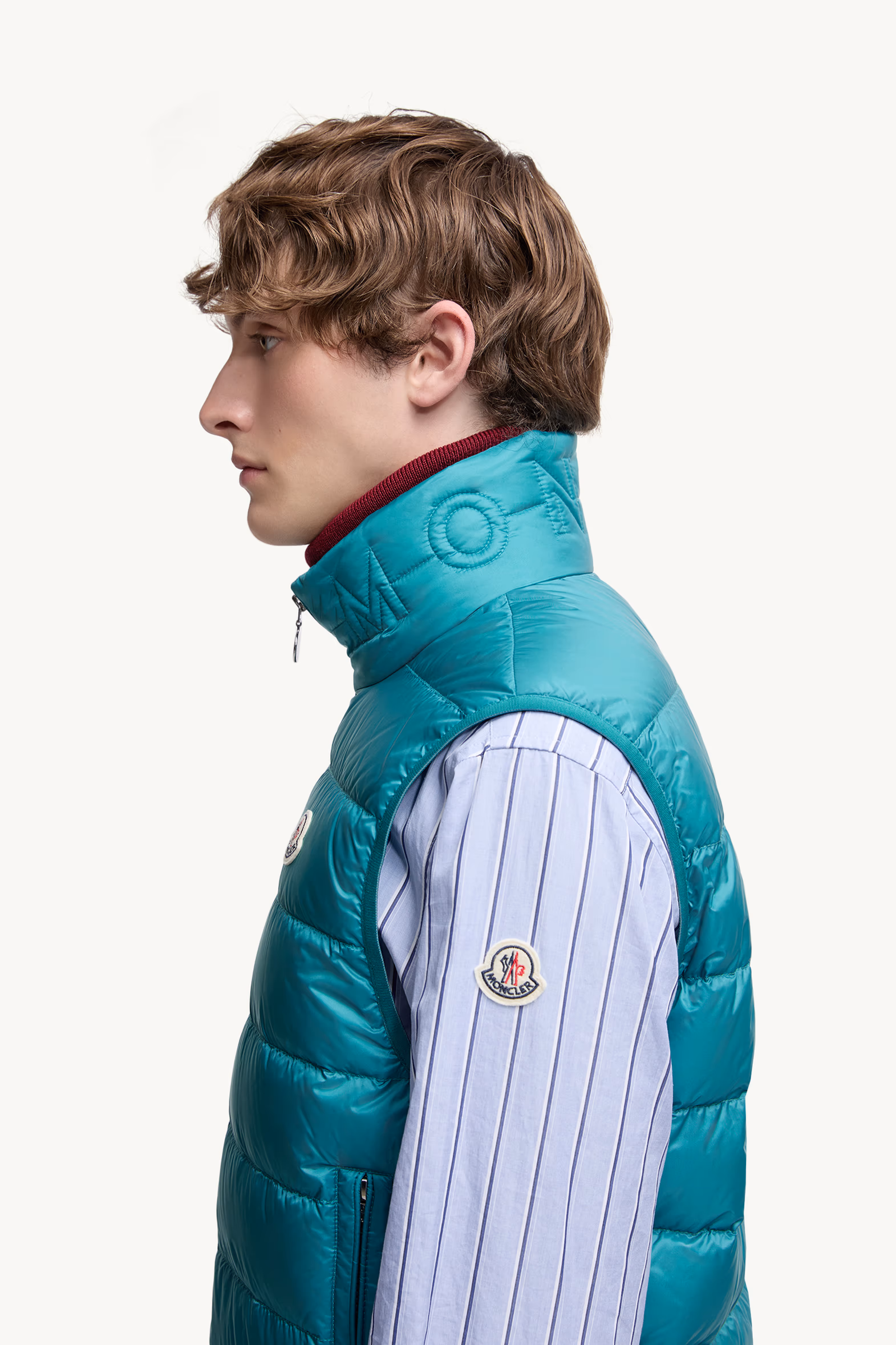 Rocoque Down Vest Men Turquoise Moncler 4